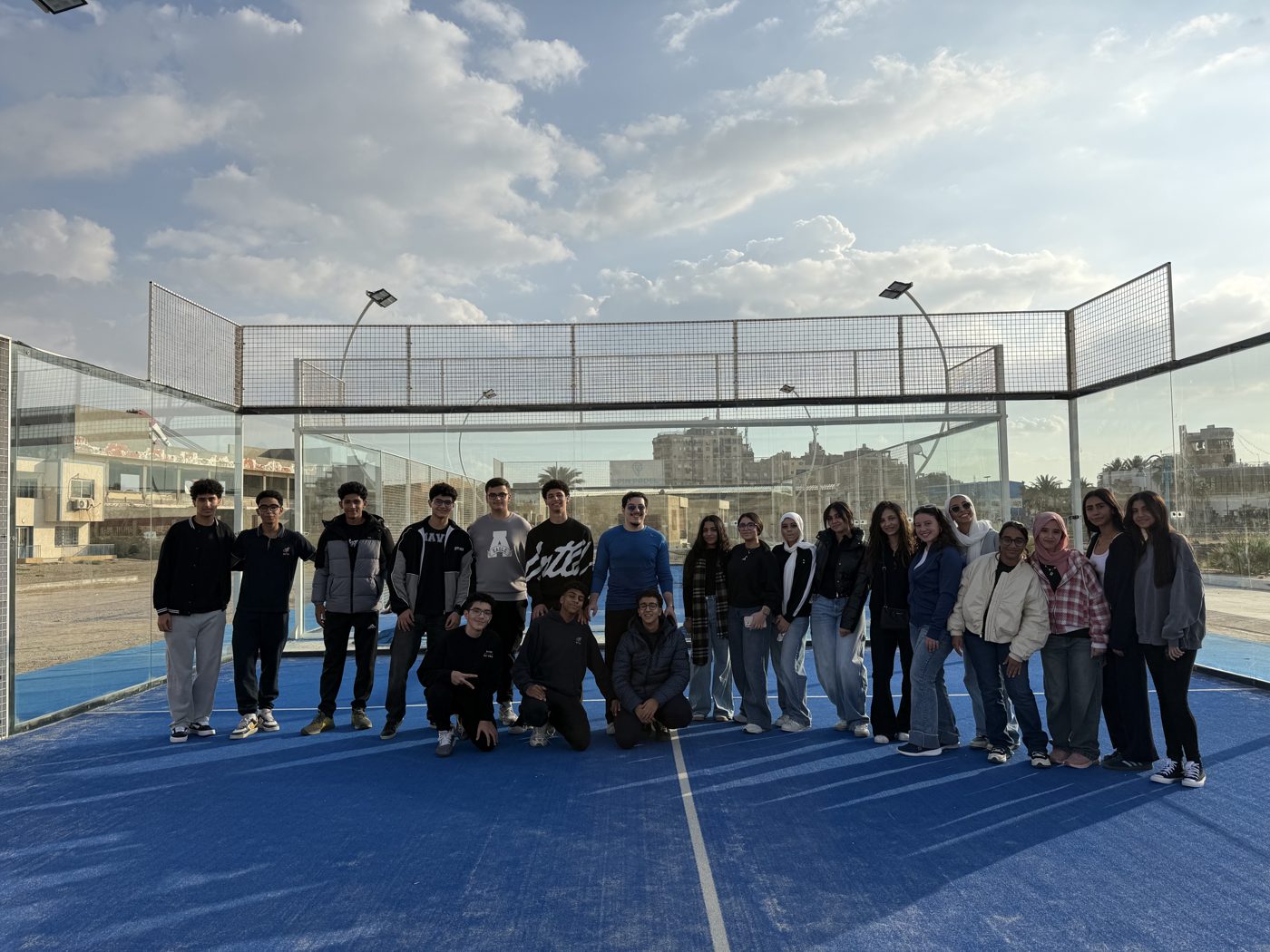 Shefo Squad students with IGCSE physics teacher Ahmed Sherif